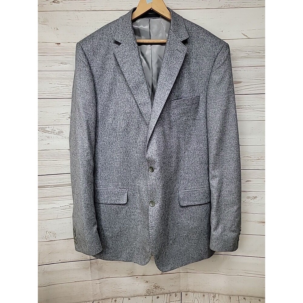 Paul Betenly Men’s Gray Amicale Silk Cashmere Sport‎ Coat Blazer Jacket Size 46L